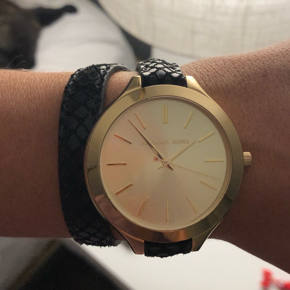 Michael Kors Snakeskin Wrap Watch